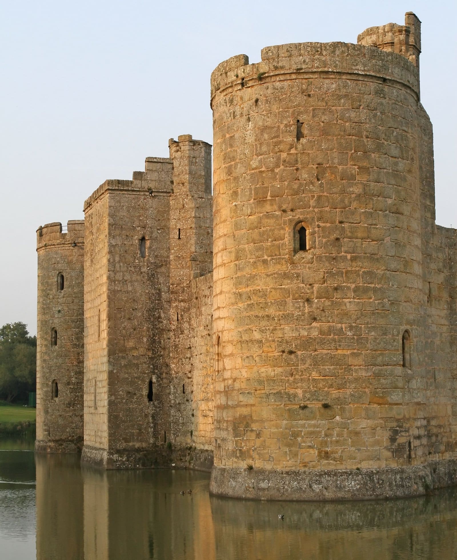 Bodiam Castle reflecting in its moat, Kent